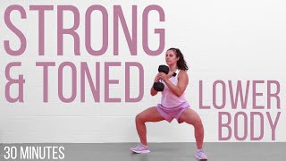 Lower Body Workout For Toned Legs  Strength amp Cardio [upl. by Aneloc]