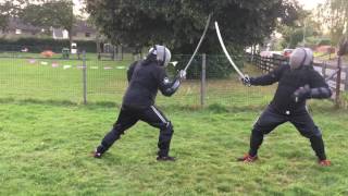 Basket hilt Sabre vs Schiavona Sabre Fencing  Michael vs Nick [upl. by Aitret882]