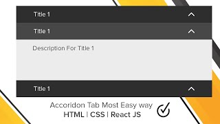 Effortless React JS Tabs  Simplified Accordion Tabs Design  Crafting React Accordions with Ease [upl. by Burrus]