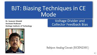 L08 BJT Biasing  Voltage Divider  Collector Feedback  Stability  Design  Data Sheet  LT Spice [upl. by Grinnell]