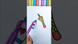 Nail Polish 💅❤️🌈 Drawing Colouring viral treading shorts [upl. by Ahseenal]