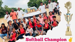 Softball Final Match । Winning Moment । Softball Highlight video ।District level tournament Sanchore [upl. by Oirotciv]