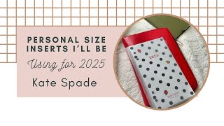 Personal Size Inserts I’ll Be Using for 2025  Kate Spade [upl. by Boothe362]