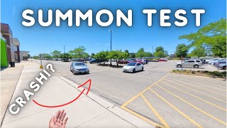 Tesla Model 3 Backedin Summon Test FSD Supervised [upl. by Lahey]