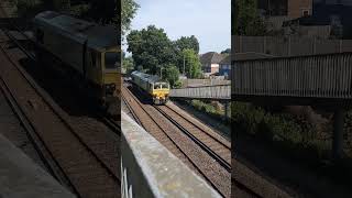 66 554 passing Bedhampton Footbridge [upl. by Lagasse545]