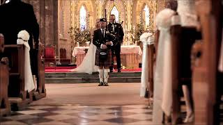 Highland Cathedral on bagpipes for a wedding in Kilkenny Cathedral  Sean M Kelly Bagpiper [upl. by Yeldar788]