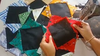 ✅Some Leftover Fabric Square Pieces Make A Beautiful PatternSewing Tips And TricksStitching Hacks [upl. by Ahsinyd]