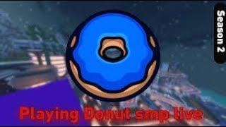 DONUT SMP LIVE 500k build compitition [upl. by Ainesej]