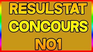 RÉSULTAT DU CONCOURS N°1 👍 [upl. by Noiz776]