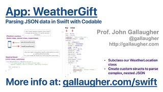 Ch 611 OpenWeather Update  Parsing JSON results using Codable [upl. by Ennaul]