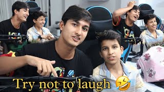 Haste haste halat khrab hogyi aaj to 😂  try not to laugh challenge with piyush [upl. by Aiekahs]