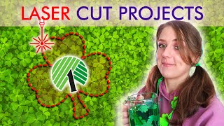 🌳 Dollar Tree Shamrock Surprise 🍀6 Beginner Laser Cut Crafts for St Patricks Day [upl. by Vergne]