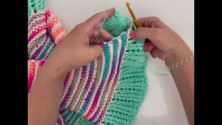 Working a Crochet Edging on a Knit Shawl [upl. by Aelam620]