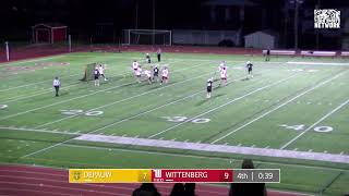 Mens Lacrosse  Wittenberg vs DePauw [upl. by Walkling204]