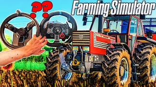 Logitech G29 VS Volant Farming Simulator à lENSILAGE [upl. by Howes200]