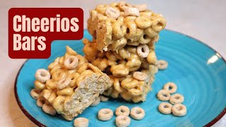 CHEERIOS BARS  Peanut Butter Marshmallow Cereal Treats Recipe [upl. by Dorreg]