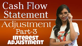 Interest Adjustment Cash Flow Statement Class 12 [upl. by Izy]