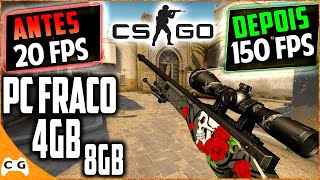 COMO AUMENTAR FPS DO CSGO EM PC FRACO 2023  Como Rodar CSGO Liso em Notebook Fraco [upl. by Whorton]