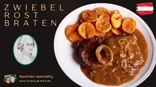 🇦🇹 Zwiebelrostbraten Rezept 🇦🇹 Spezialität aus Österreich [upl. by Anaderol]