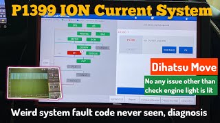 P1399 ION current system weird Dihatsu system fault code diagnosis [upl. by Durkee821]