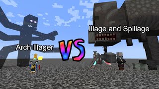 Arch Illager Illager Additions vs Illage and Spillage Minecraft Mob Battle [upl. by Gunner619]