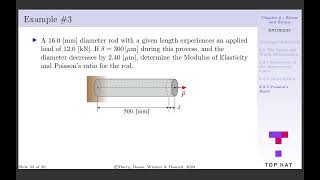 Lecture 17 Poissons Ratio and Example 3 [upl. by Aneris]