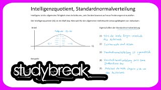 Intelligenzquotient Standardnormalverteilung  Psychologie [upl. by Hartmann]