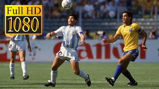 Brazil  Argentina World Cup 1990  Highlights  FHD 60 fps [upl. by Alegna]