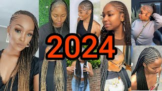 Latest and trendy cornrows braids styles  Braids Hairstyles for black ladies 2024 hairstyles [upl. by Ahseital]