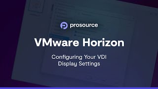 VMware Horizon Configuring Your VDI Display Settings [upl. by Barkley585]