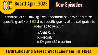 CE Board HGE Problem 45 Soil Properties  CE April 2023 [upl. by Mun]