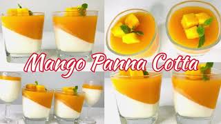 Panna Cotta  Mango Panna Cotta  Mango Panna Cotta Recipe  How to Make Panna Cotta pannacotta [upl. by Ulises17]