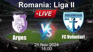 🔴 LIVE Arges vs FC Voluntari  Football Live Score  Romanian Liga II [upl. by Loggins]