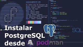 Instalar PostgreSQL con Podman [upl. by Emogene]