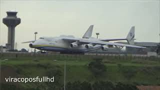 MULTIDÃO SE REUNIU PARA VER O ANTONOV 225 O MAIOR AVIÃO DO PLANETA EM CAMPINAS  VIRACOPOS [upl. by Eeltrebor]