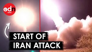 Shocking Moment Iran Launches Unprecedented Missile Attack on Israel [upl. by Llien]