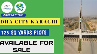 DHA CITY KARACHI 125 SQ YARDS PLOTS AVAILABLE FOR SALE [upl. by Modie]