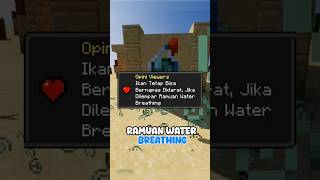 IKAN DILEMPAR RAMUAN WATER BREATHING minecraft shorts opinion minecraftshorts [upl. by Gans142]