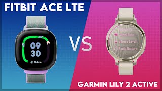 Fitbit Ace LTE vs Garmin Lily 2 Active Comparison [upl. by Ykvir]