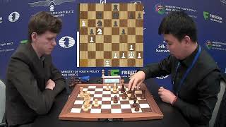 Vladislav Artemiev 2799 vs Sanan Sjugirov 2569  FIDE World Blitz 2023 [upl. by Naras64]