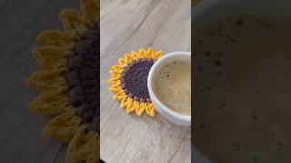 Portavasos a crochet  ganchillo 🌻🌻🌻 diy tejido creative crocheting girasoles [upl. by Einaffit]