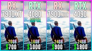 RX 7900 XT vs RTX 4080 SUPER vs RX 7900 XTX vs RTX 4090  Test in 20 Games [upl. by Adey]