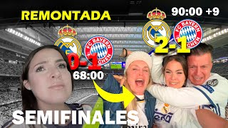 REACCIONANDO en el BERNABÉU REMONTADA Real Madrid VS Bayern Múnich  con mis PADRES😱🥳🤩😭 [upl. by Cordula]