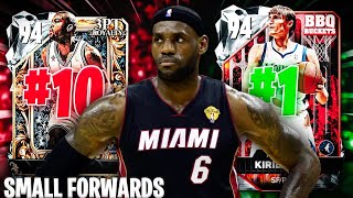 RANKING THE TOP 10 BEST SMALL FORWARDS IN NBA 2K25 MyTEAM [upl. by Grimaldi]