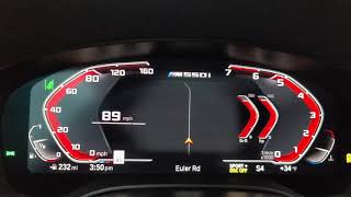 2020 BMW M550i xDrive Acceleration 0120mph Stock 530hp [upl. by Tacy]