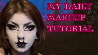 MY DAILY MAKEUP TUTORIAL  quick gothic makeup tutorial [upl. by Va459]