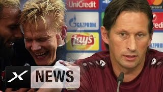 Roger Schmidt Joel Pohjanpalo quotBesondere Qualitätquot  Bayer 04 Leverkusen  ZSKA Moskau [upl. by Ecnaret278]