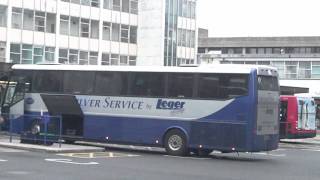 LEGER SILVER SERVICE COACH AT GLOUCESTER BUS STATION 080612avi [upl. by Aeet]