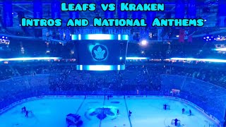 Leafs Vs Kraken Intros and National Anthems October 31st 2024 [upl. by Heyman]