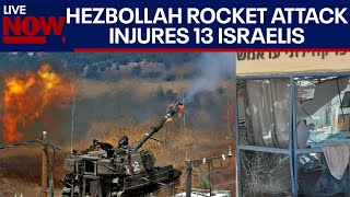 IsraelHamas war Hezbollah rocket attack injures 13 Israelis  LiveNOW from FOX [upl. by Walley]